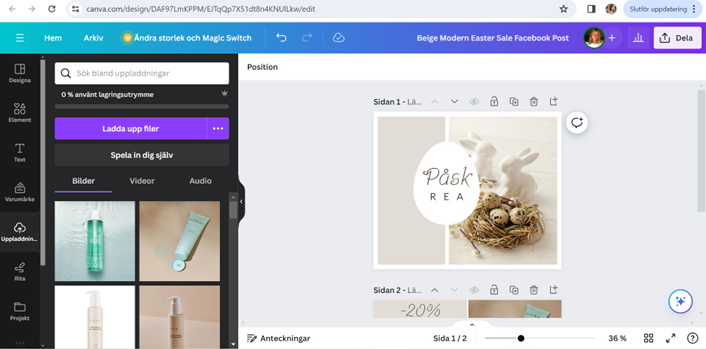 canva påskkampanj